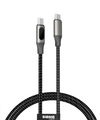 Кабелі Sigma CC100D-1 Type-C to Type-C 100W 1.0m Black