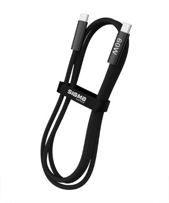 Кабелі Sigma CC60D-1 Type-C to Type-C 60W 1.0m Black