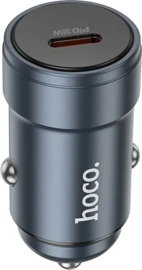 Зарядка 12V Hoco Z57 PD30W/1xType-C Metal Gray