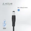 Кабелі Acclab USB SV to DC 12V 1A 5.5x2.5 мм чорний